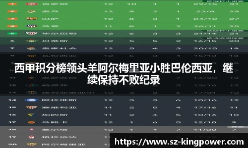 西甲积分榜领头羊阿尔梅里亚小胜巴伦西亚，继续保持不败纪录